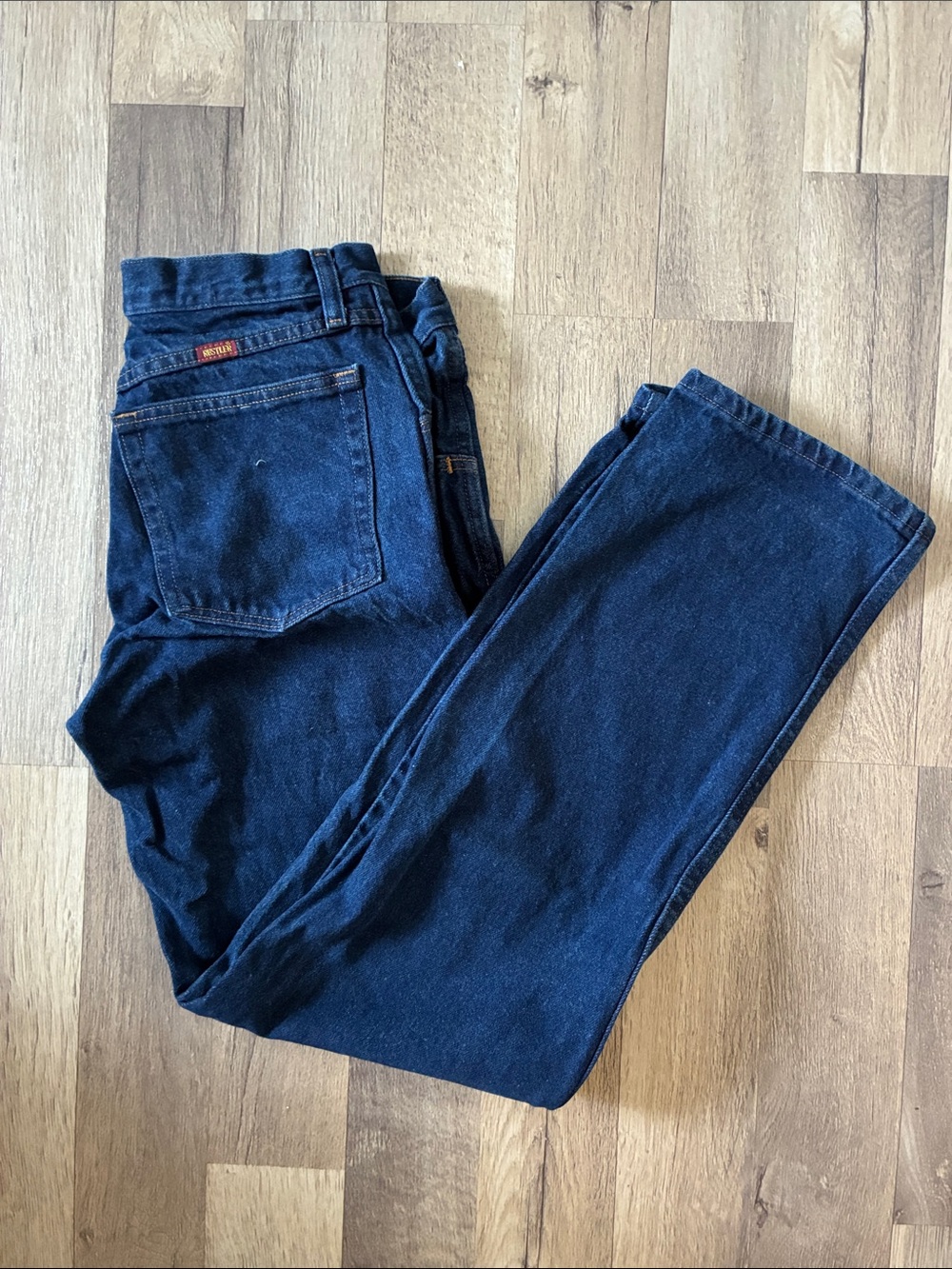 Rustler Men’s Bootcut Jeans in Dark Indigo